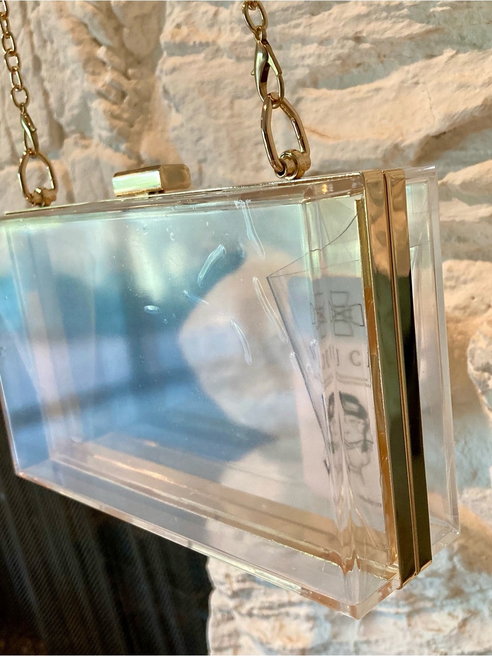 NWT Clear Minaudière crossbody bag/ clutch - Picture 5 of 12